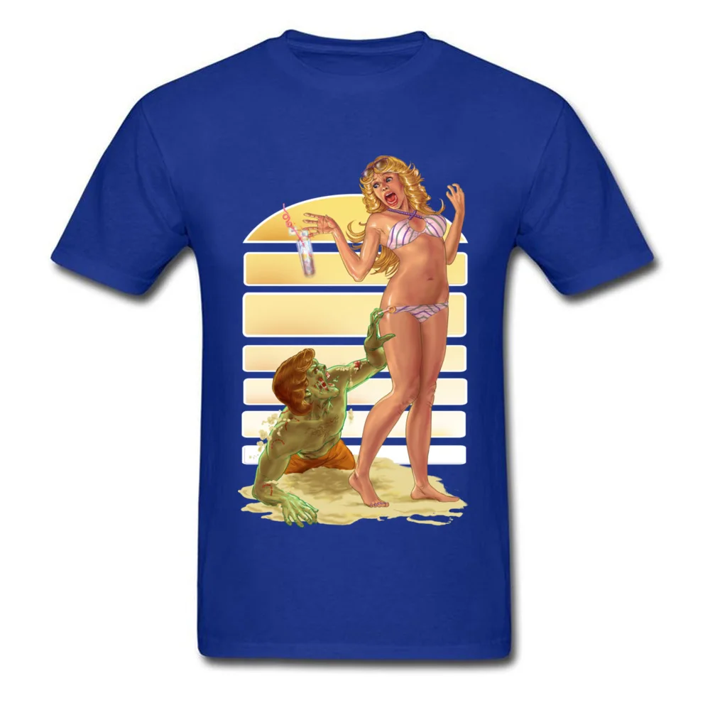 Пляжная свободная Мужская футболка с коротким рукавом зомби сексуальная