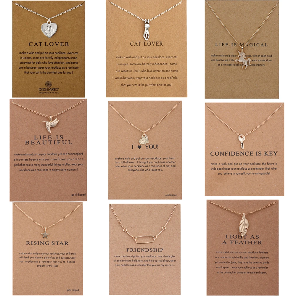 New Fashion Animal Cat Dog Paw Heart Horse Necklace For Women Girls Necklaces Message Card Female Statement Wedding Jewelry Gift
New Fashion Animal Cat Dog Paw Heart Horse Necklace For Women Girls Necklaces Message Card Female Statement Wedding Jewelry Gift