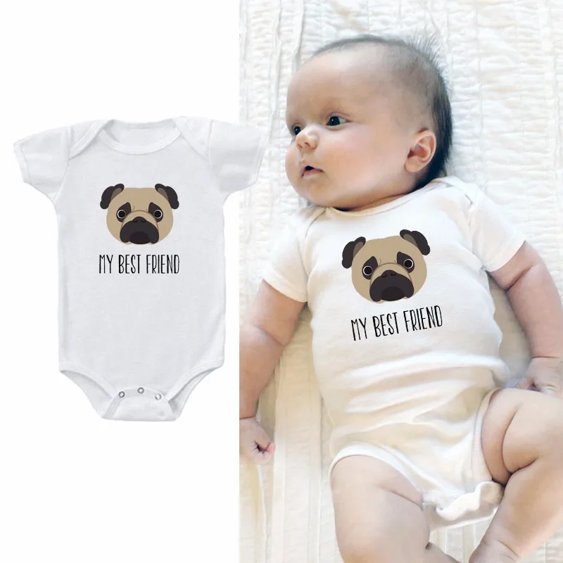Newborn Baby Boy Girl Short Sleeve Romper Best Friends Cute Dog Print Cotton Jumpsuit Outfits Summer Baby Clothes
Newborn Baby Boy Girl Short Sleeve Romper Best Friends Cute Dog Print Cotton Jumpsuit Outfits Summer Baby Clothes