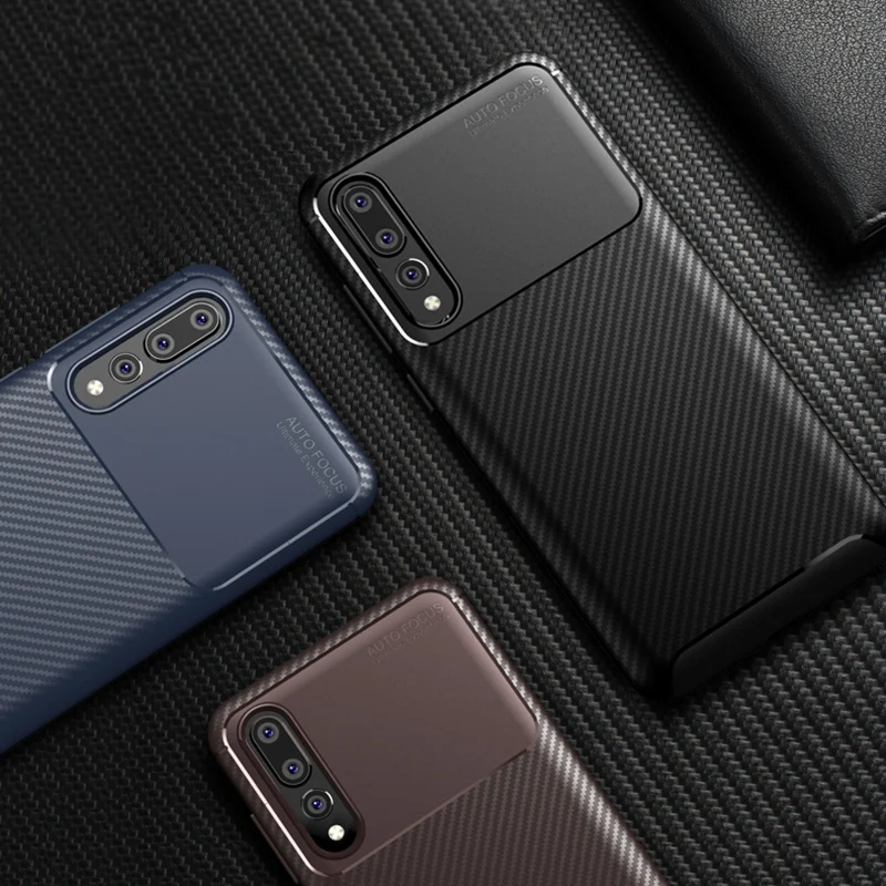 Для Huawei P20 Pro Honor 10 силиконовый чехол для Mate 20 Lite Nova 3 I из углеродного волокна P10 P Smart