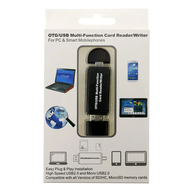 Hot Sale Multifunctional All In One OTG Card Reader Micro SD / SD Card / TF Card USB Reader With Package Drop Shipping
Hot Sale Multifunctional All In One OTG Card Reader Micro SD / SD Card / TF Card USB Reader With Package Drop Shipping