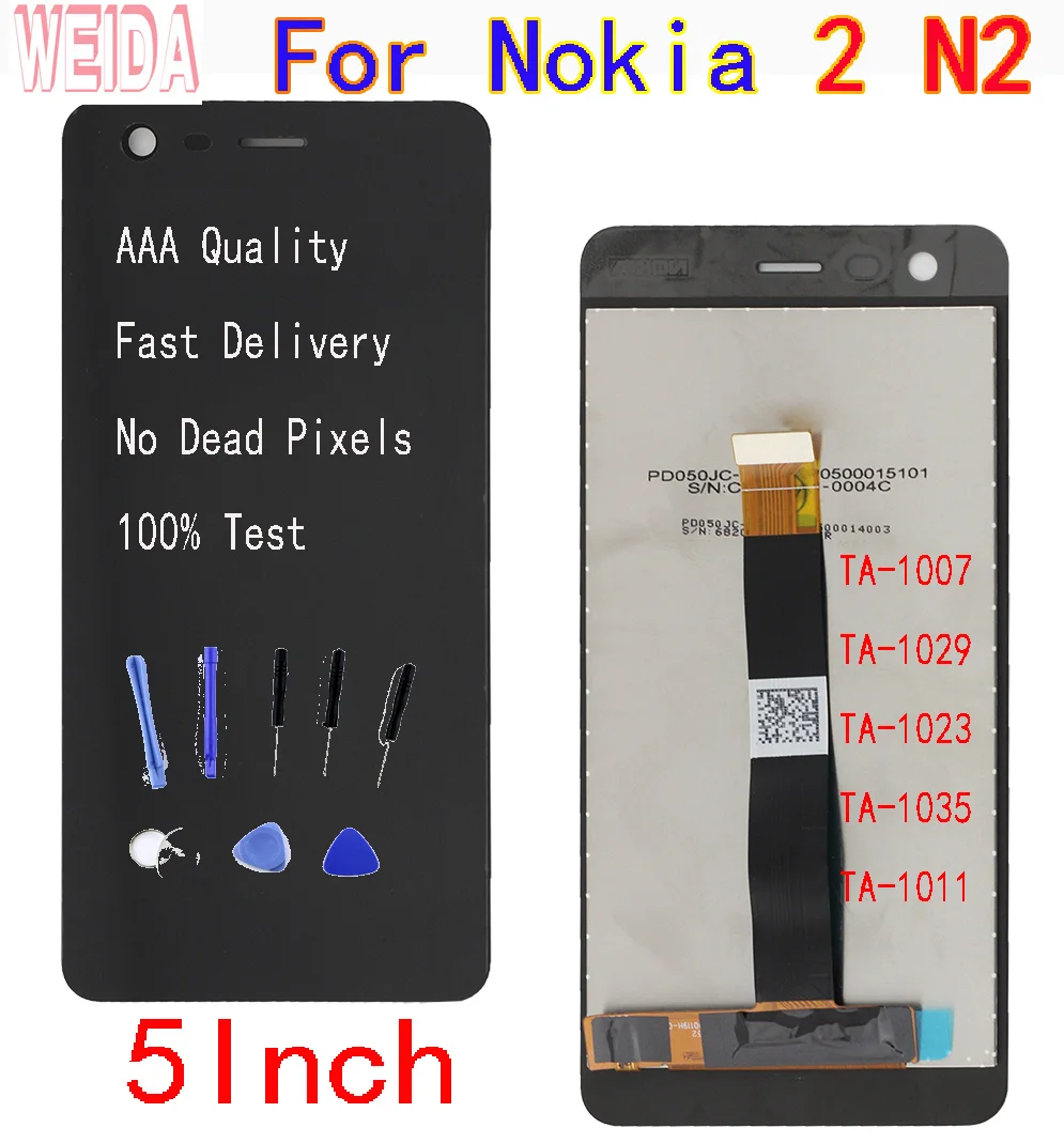 Дисплейный модуль WEIDA для Nokia 2, N2, TA-1007, TA-1029, TA-1023, TA-1035, TA-1011, с инструментом
Дисплейный модуль WEIDA для Nokia 2, N2, TA-1007, TA-1029, TA-1023, TA-1035, TA-1011, с инструментом