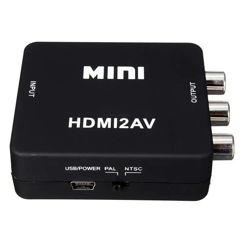 1080p HDMI к RCA аудио черный Универсальный для HDTV HD DVD видео AV адаптер конвертер вход CVBS