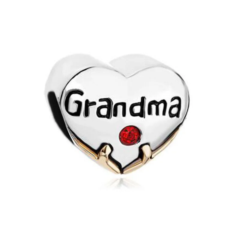 Новый продукт продукта хрустальное сердце со словами "Love grandma" Бабушка бисера
