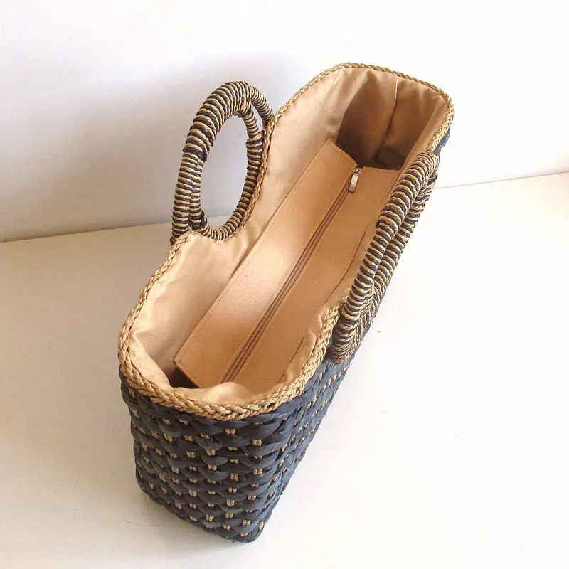 Hand Made Basket Shopping Bag Black Color Bali Island Hand Woven Bag Butterfly Buckle Straw Bags Satchel Wind Bohemia Beach Bag
Hand Made Basket Shopping Bag Black Color Bali Island Hand Woven Bag Butterfly Buckle Straw Bags Satchel Wind Bohemia Beach Bag