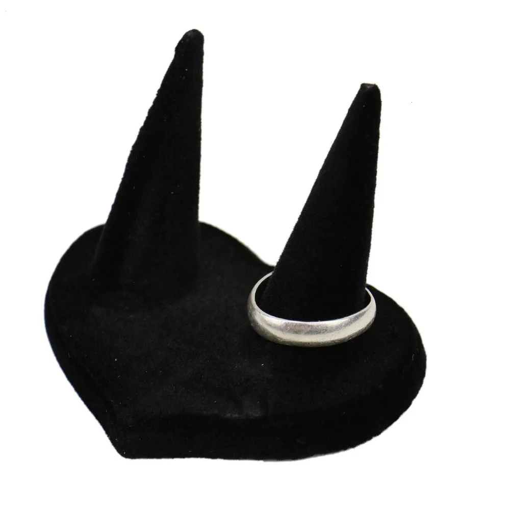 Фото Черное бархатное кольцо SZanbana два пальца держатель для ювелирных изделий витрины (купить)