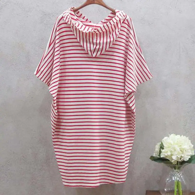 YAN QING HUAN new Summer Fashion Boutique Loose Lady Long Women's tees Striped Harajuku Bat Sleeves Hooded Thin T-shirt tops
YAN QING HUAN new Summer Fashion Boutique Loose Lady Long Women's tees Striped Harajuku Bat Sleeves Hooded Thin T-shirt tops
