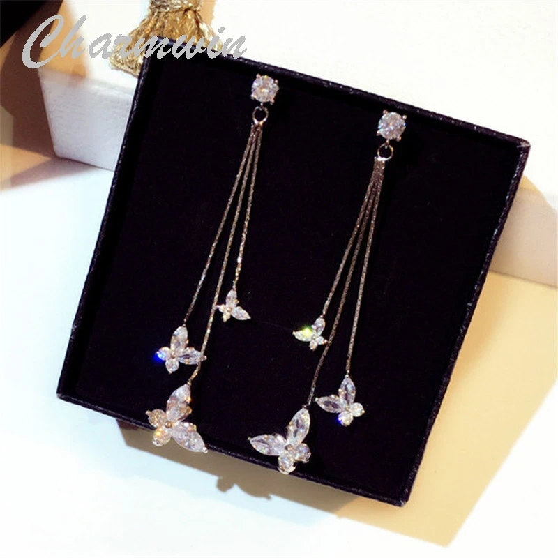 Charnwim New Tassel Earrings Long Earrings For Women Rhinestone Butterfly Dangle Earrings Women PE1866
Charnwim New Tassel Earrings Long Earrings For Women Rhinestone Butterfly Dangle Earrings Women PE1866