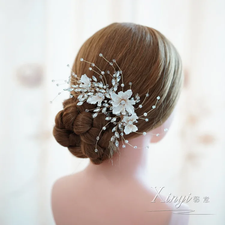 shell flower Beaded hair clips elegant women hair barrettes bride Wedding hair Accessories
shell flower Beaded hair clips elegant women hair barrettes bride Wedding hair Accessories