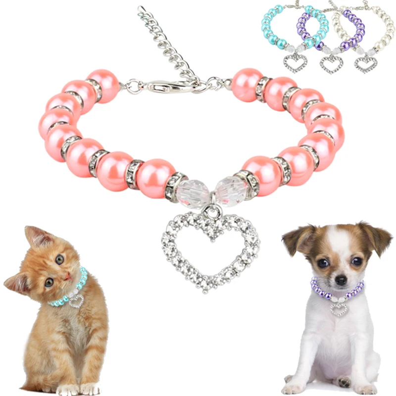Rhinestone Pet Coller Puppy Dog Cat Pearl Necklace Pet Accessories Lovely Fashion Pets Dogs Cats Collar
Rhinestone Pet Coller Puppy Dog Cat Pearl Necklace Pet Accessories Lovely Fashion Pets Dogs Cats Collar