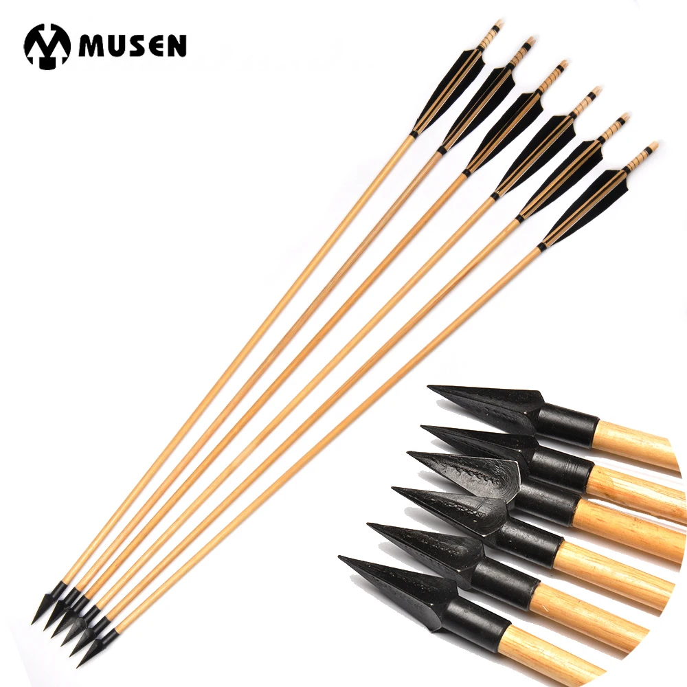 Spine 500 Wooden Arrows 85cm Length 6/12/24pcs Arrows with Arrowheads Turkeys Feather for Recurve Longbow Hunting Shooting
Spine 500 Wooden Arrows 85cm Length 6/12/24pcs Arrows with Arrowheads Turkeys Feather for Recurve Longbow Hunting Shooting