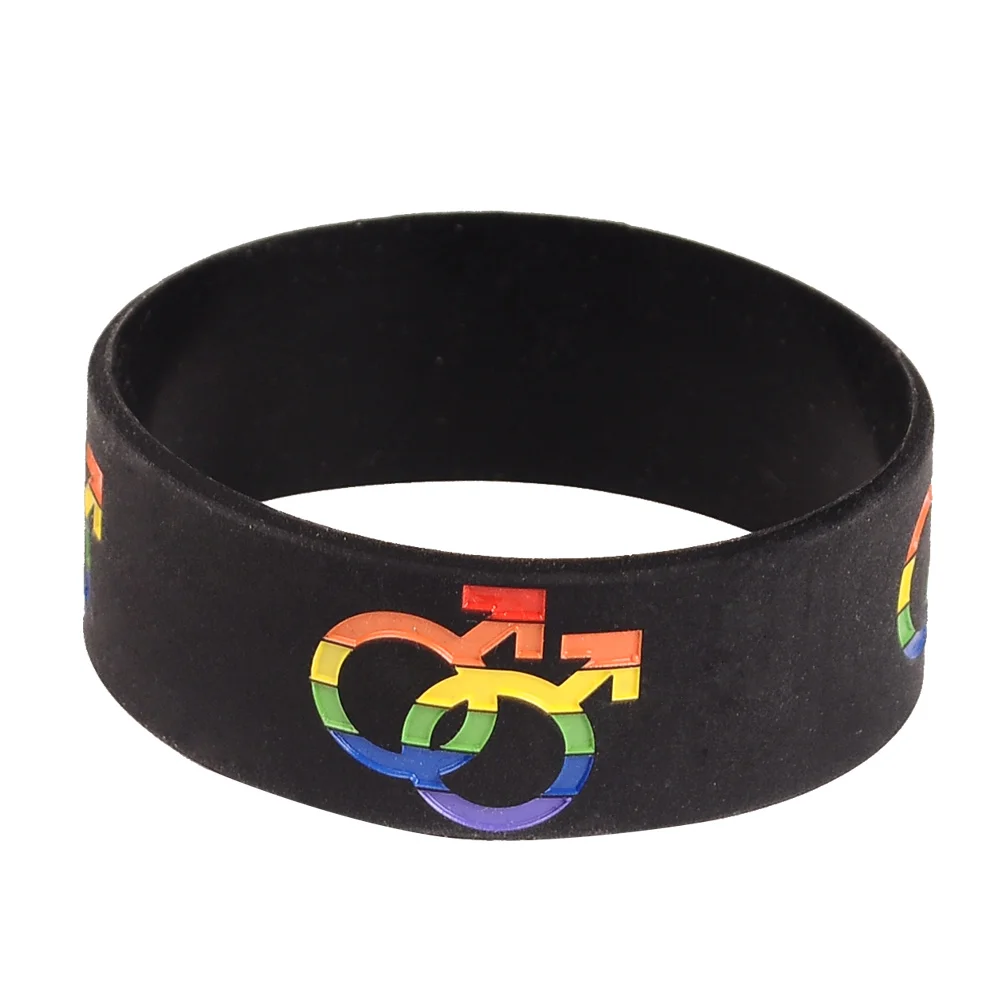Высококачественный силиконовый браслет Pride с логотипом LGBT модные украшения