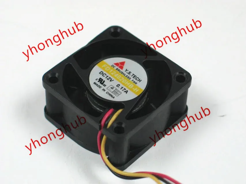 Вентилятор охлаждения сервера Y.S.TECH FD124020HB-H DC 12V 0.17A 3-Wire 40x40x20 мм | Компьютеры и офис