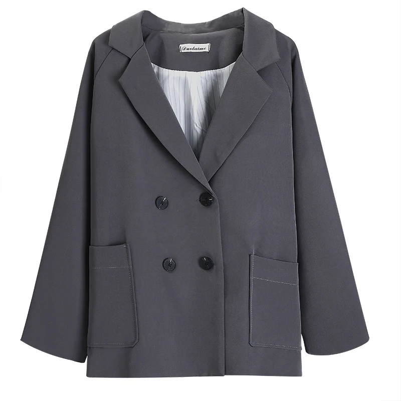 Spring Autumn New British Style Double-Breasted Suit Jacket Female Long Section Loose Fashion Casual Code Small Suit K53
Spring Autumn New British Style Double-Breasted Suit Jacket Female Long Section Loose Fashion Casual Code Small Suit K53