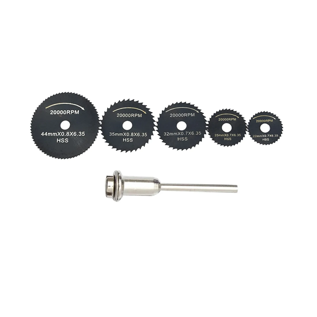 6PCS HSS Rotary Tool 22 /25 /32 /35 /44 /50mm Circular Saw Blades Cutting Discs Mandrel for Dremel Cut off Woodworking
6PCS HSS Rotary Tool 22 /25 /32 /35 /44 /50mm Circular Saw Blades Cutting Discs Mandrel for Dremel Cut off Woodworking