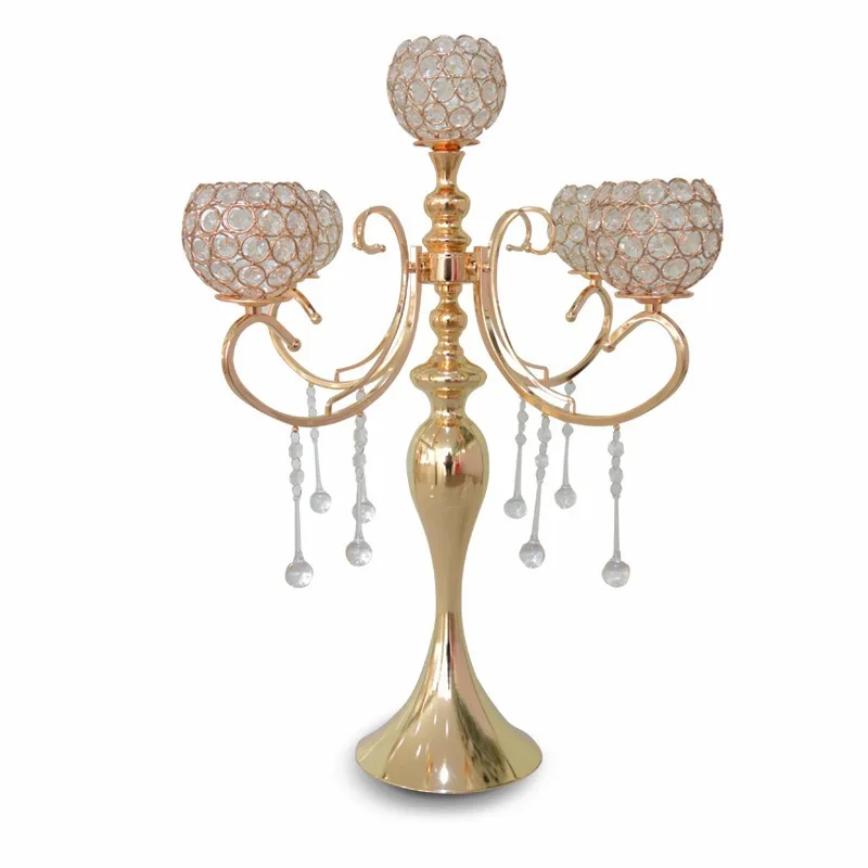 Free Shipping 65cm height 5-arms metal candelabras with crystal pendants Crystal Table Centerpiece
Free Shipping 65cm height 5-arms metal candelabras with crystal pendants Crystal Table Centerpiece