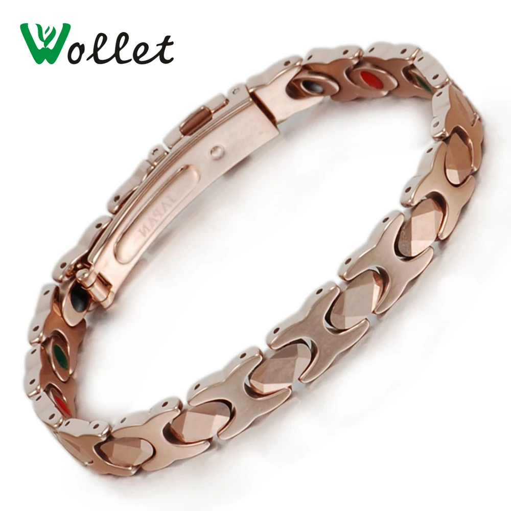 Wollet Jewelry 19.5cm Magnetic Tungsten Bracelet For Women or Men Rose Gold Color Germanium Infrared Negative ion Watch Buckle
Wollet Jewelry 19.5cm Magnetic Tungsten Bracelet For Women or Men Rose Gold Color Germanium Infrared Negative ion Watch Buckle