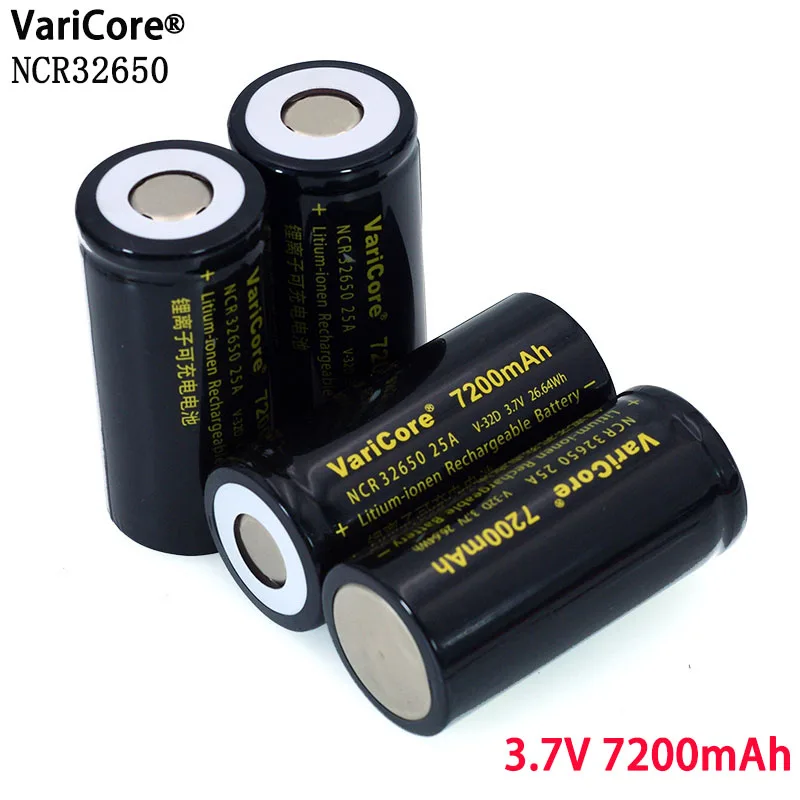 VariCore 3 7 V 32650 7200mAh литий-ионная аккумуляторная батарея 20A 25A непрерывная разрядка