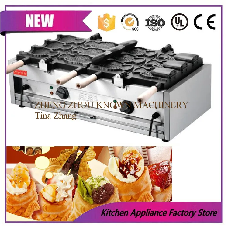 Free shipping Professional 110V 220V electric open mouth fish taiyaki waffle making machine ice cream fish waffle maker machine
Free shipping Professional 110V 220V electric open mouth fish taiyaki waffle making machine ice cream fish waffle maker machine