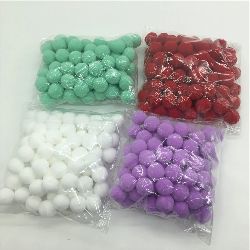 Мягкие шарики Помпоны для рукоделия 200 шт. 15 мм разноцветные помпоны украшения