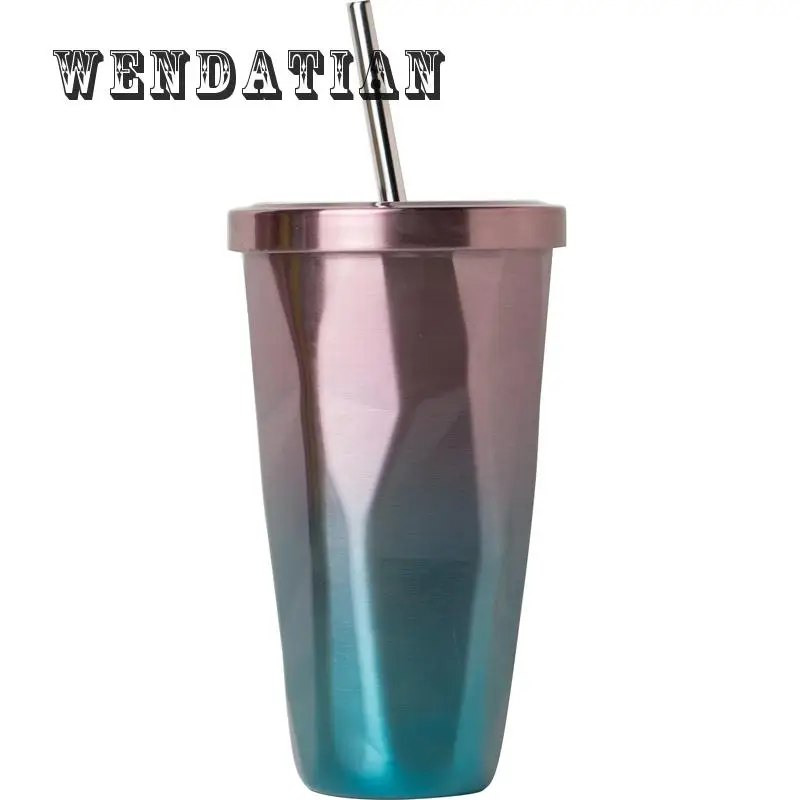 Drinkware Vacuum Flasks 304 Stainless Steel Creative Gradient Rhombus Automotive straw Vacuum cup
Drinkware Vacuum Flasks 304 Stainless Steel Creative Gradient Rhombus Automotive straw Vacuum cup