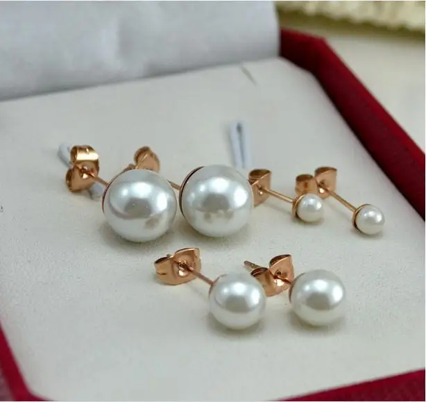 Lose Money Promotion Wholesale Hot Selling Titanium Steel Rose Gold Color Natural Pearl Earrings Woman Fashion Jewelry Not Fade
Lose Money Promotion Wholesale Hot Selling Titanium Steel Rose Gold Color Natural Pearl Earrings Woman Fashion Jewelry Not Fade