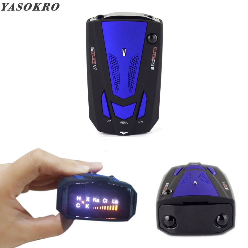 YASOKRO Car Radar Detector English Russian Auto 360 Degree Vehicle V7 Speed Voice Alert Alarm Warning 16 Band LED Display
YASOKRO Car Radar Detector English Russian Auto 360 Degree Vehicle V7 Speed Voice Alert Alarm Warning 16 Band LED Display