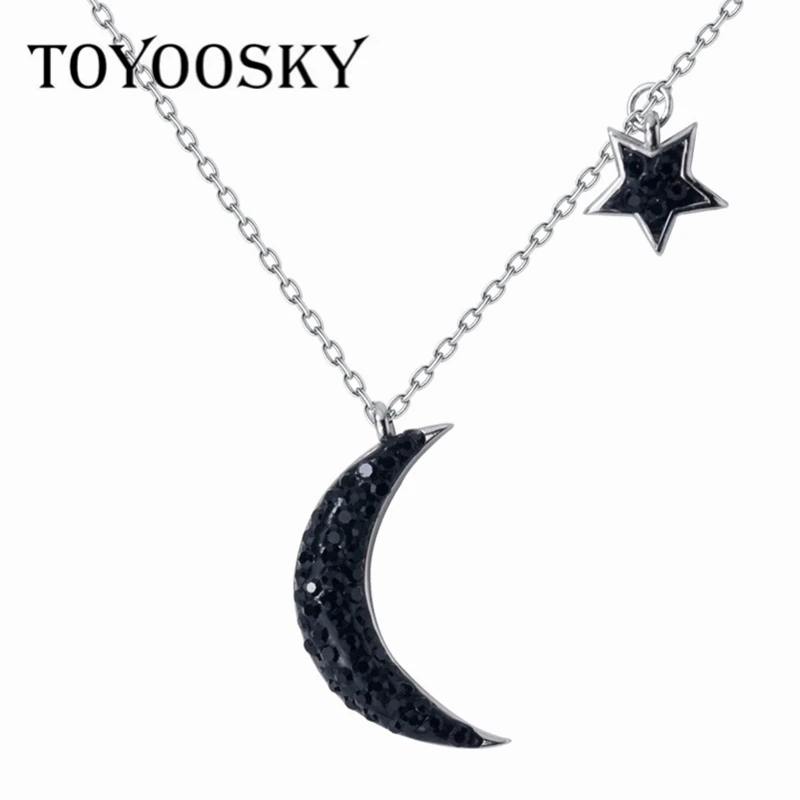 TOYOOSKY S925 Silver Pendant Necklace for Women Fashion Black Moon Star Pendant Necklace Personality Chain Jewelry
TOYOOSKY S925 Silver Pendant Necklace for Women Fashion Black Moon Star Pendant Necklace Personality Chain Jewelry