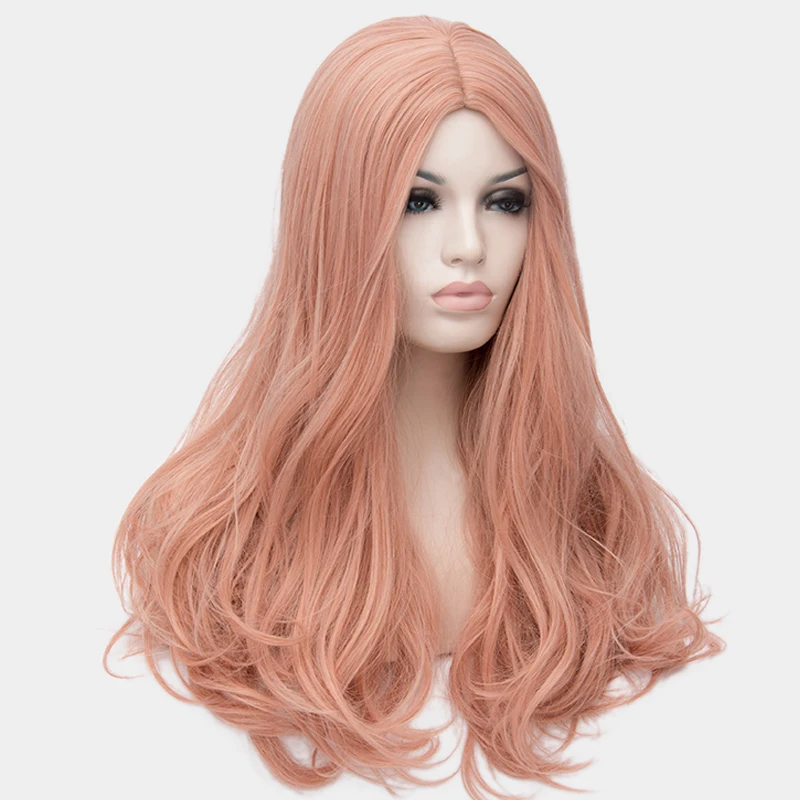 Similler длинный коричневый синий розовый Высокоплотный синтетический парик для