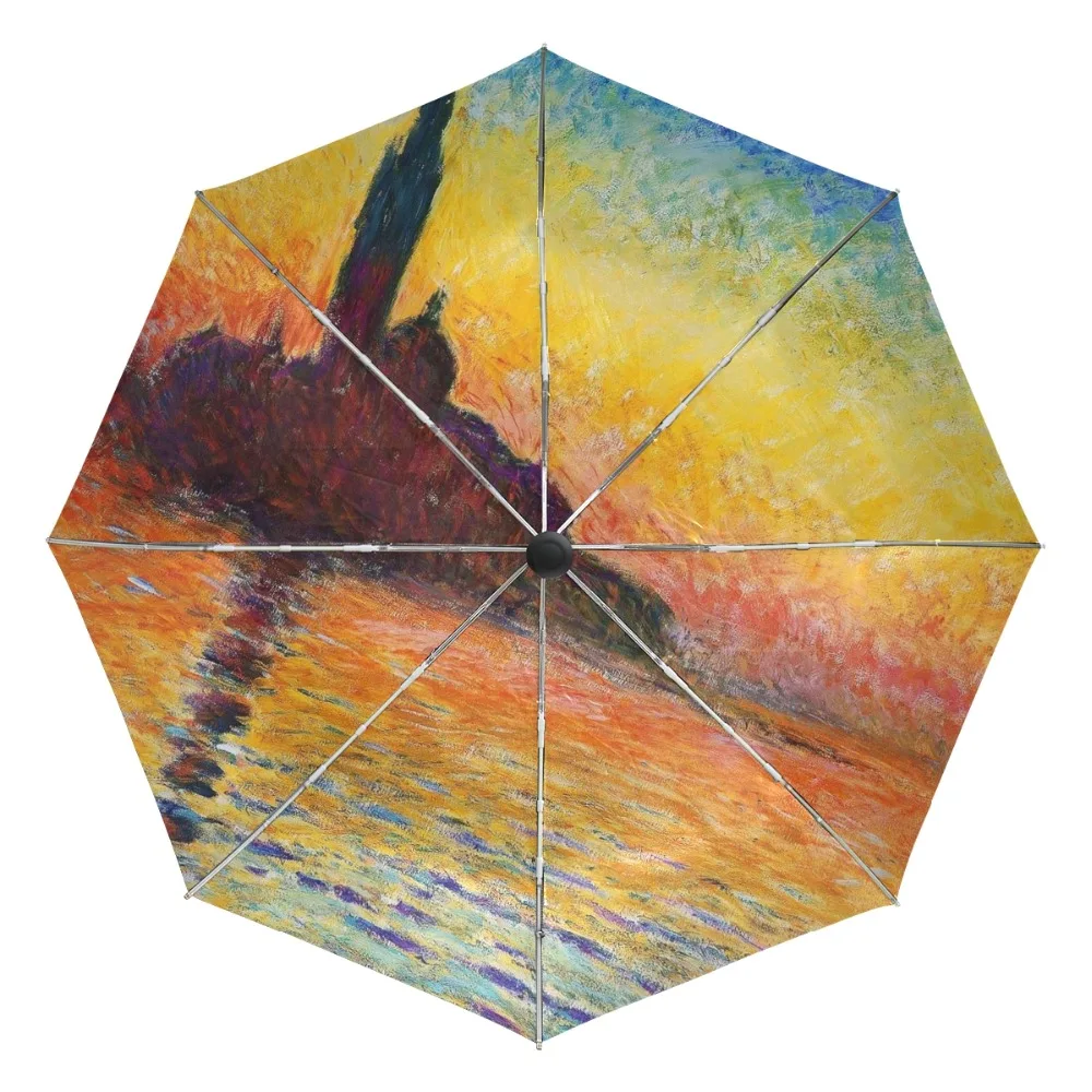 Monet Painting Windproof Umbrellas Automatic Golf Strong 3 Folding UV Protection Lightweight Umbrella with Slip-Proof Handle
Monet Painting Windproof Umbrellas Automatic Golf Strong 3 Folding UV Protection Lightweight Umbrella with Slip-Proof Handle