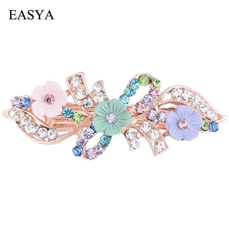 EASYA Hot New Colorful Enamel Crystal Flower Hair Clips Hair Accessories Jewelry For Women Girls Best Hairpins Gift For Friends
EASYA Hot New Colorful Enamel Crystal Flower Hair Clips Hair Accessories Jewelry For Women Girls Best Hairpins Gift For Friends
