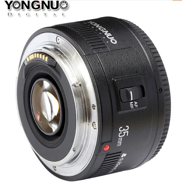 В наличии! Оригинальный объектив YONGNUO 35 мм f2 YN35mm с большой апертурой автофокусом