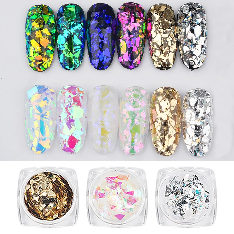 6 Box/Lot Nail art Glitter Powder nail foil decoration Laser Holographic Nail Foil Sticker Glass Transfer Foil Decal
6 Box/Lot Nail art Glitter Powder nail foil decoration Laser Holographic Nail Foil Sticker Glass Transfer Foil Decal