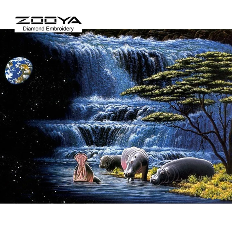 5D DIY Diamond Painting Landscape Waterfall Crystal Diamond Painting Cross Stitch Hippo Scenic Needlework Home Decorative BJ982
5D DIY Diamond Painting Landscape Waterfall Crystal Diamond Painting Cross Stitch Hippo Scenic Needlework Home Decorative BJ982