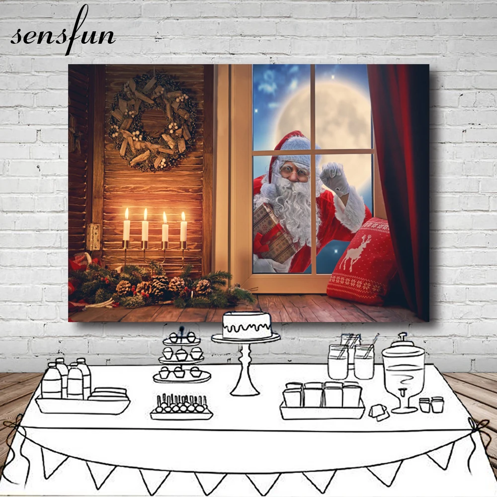 Sensfun Winter Christmas Window Santa Claus Baby Party Photography Background Customized Photographic Backdrops For Photo Studio
Sensfun Winter Christmas Window Santa Claus Baby Party Photography Background Customized Photographic Backdrops For Photo Studio