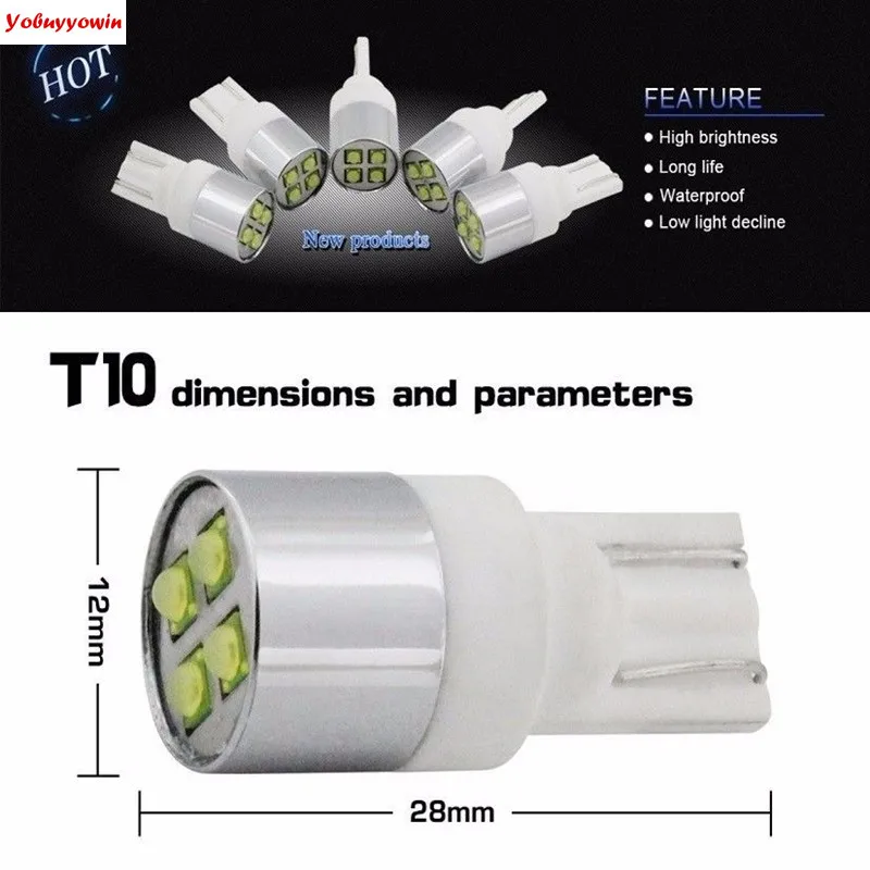 1 Pair 20W Bright Xenon White 6000K T10 W5W 2825 LED Bulbs For Parking Position Lights Blanc
1 Pair 20W Bright Xenon White 6000K T10 W5W 2825 LED Bulbs For Parking Position Lights Blanc