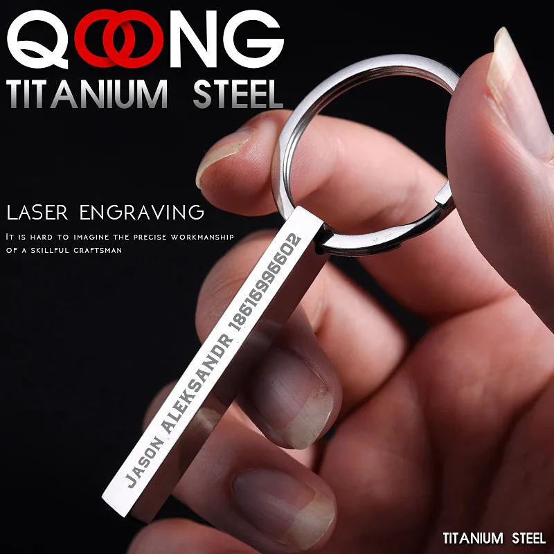 QOONG Can Engraving On 4 Sides Stainless Steel Solid Column Key Chain Men Women Personalized Key Ring Signature Car Keychain S08
QOONG Can Engraving On 4 Sides Stainless Steel Solid Column Key Chain Men Women Personalized Key Ring Signature Car Keychain S08