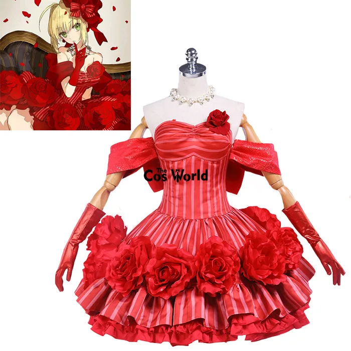 Официальное Платье Fate EXTELLA Nero Red Saber Rose, Униформа, аниме костюмы для косплея
Официальное Платье Fate EXTELLA Nero Red Saber Rose, Униформа, аниме костюмы для косплея