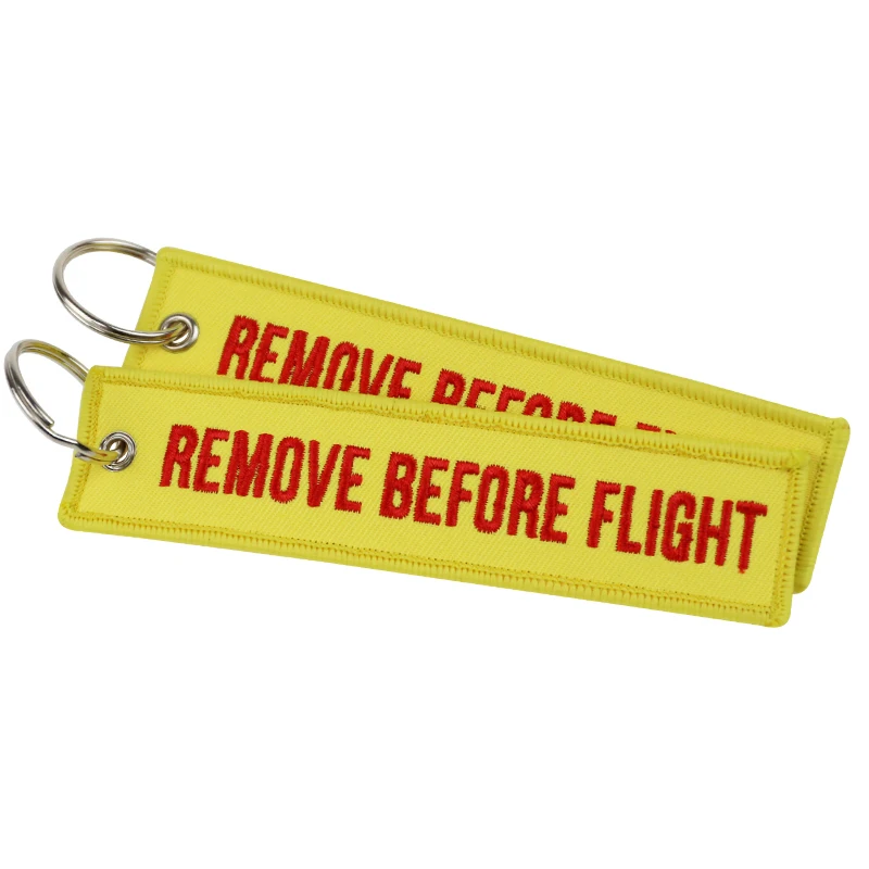 Remove Before Flight Key Chains Fobs Embroidery Aviation Gifts Chaveiro Masculino Jewelry Yellow OEM Key Chains Fashion Jewelry
Remove Before Flight Key Chains Fobs Embroidery Aviation Gifts Chaveiro Masculino Jewelry Yellow OEM Key Chains Fashion Jewelry