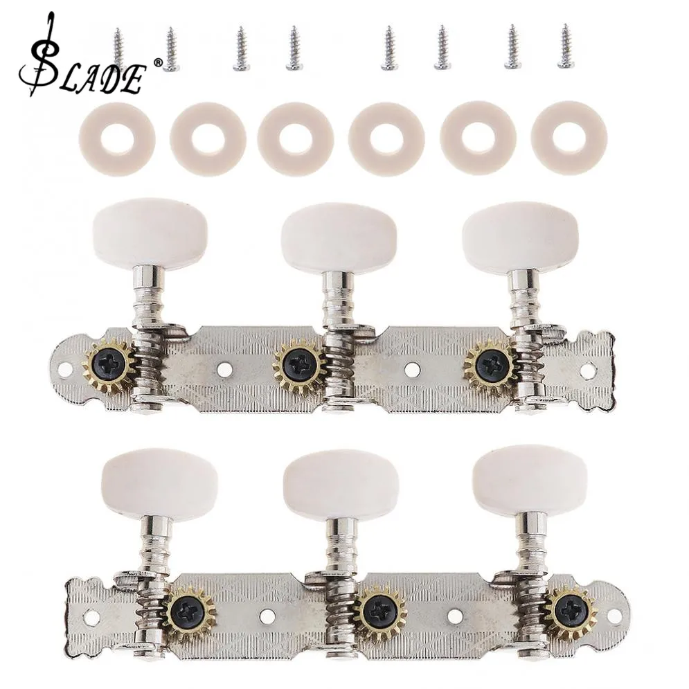 Slade 1pair Metal Classical Folk Guitar Tuning Pegs with White Plastic Buttons Machine Heads
Slade 1pair Metal Classical Folk Guitar Tuning Pegs with White Plastic Buttons Machine Heads