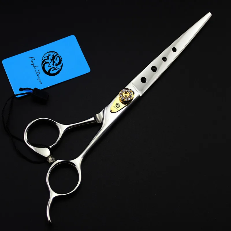 Purple Dragon 7.0 inch Professional Pet Straight Scissors Dog Grooming Scissors High Quality 440C Pet HairCut Shears With Case
Purple Dragon 7.0 inch Professional Pet Straight Scissors Dog Grooming Scissors High Quality 440C Pet HairCut Shears With Case