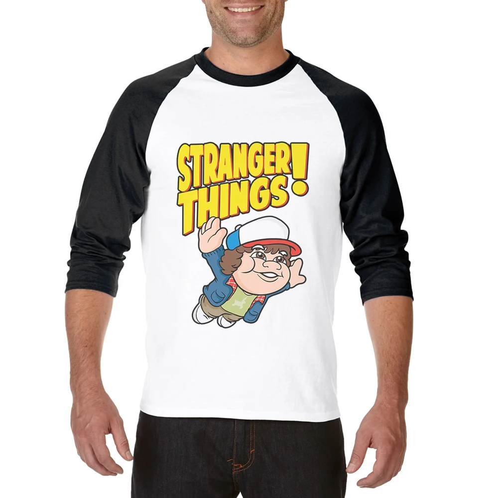 New Arrivals Men T Shirt Cotton Three Quarter Raglan Sleeves Stranger Things Printed Mens Clothing Male Tee Shirts Free Shipping
New Arrivals Men T Shirt Cotton Three Quarter Raglan Sleeves Stranger Things Printed Mens Clothing Male Tee Shirts Free Shipping