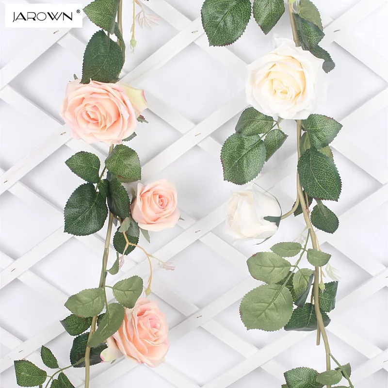 

JAROWN Искусственный цветок розы лозы Моделирование декоративные искусственные цветы для свадьбы украшения дома сада аксессуар