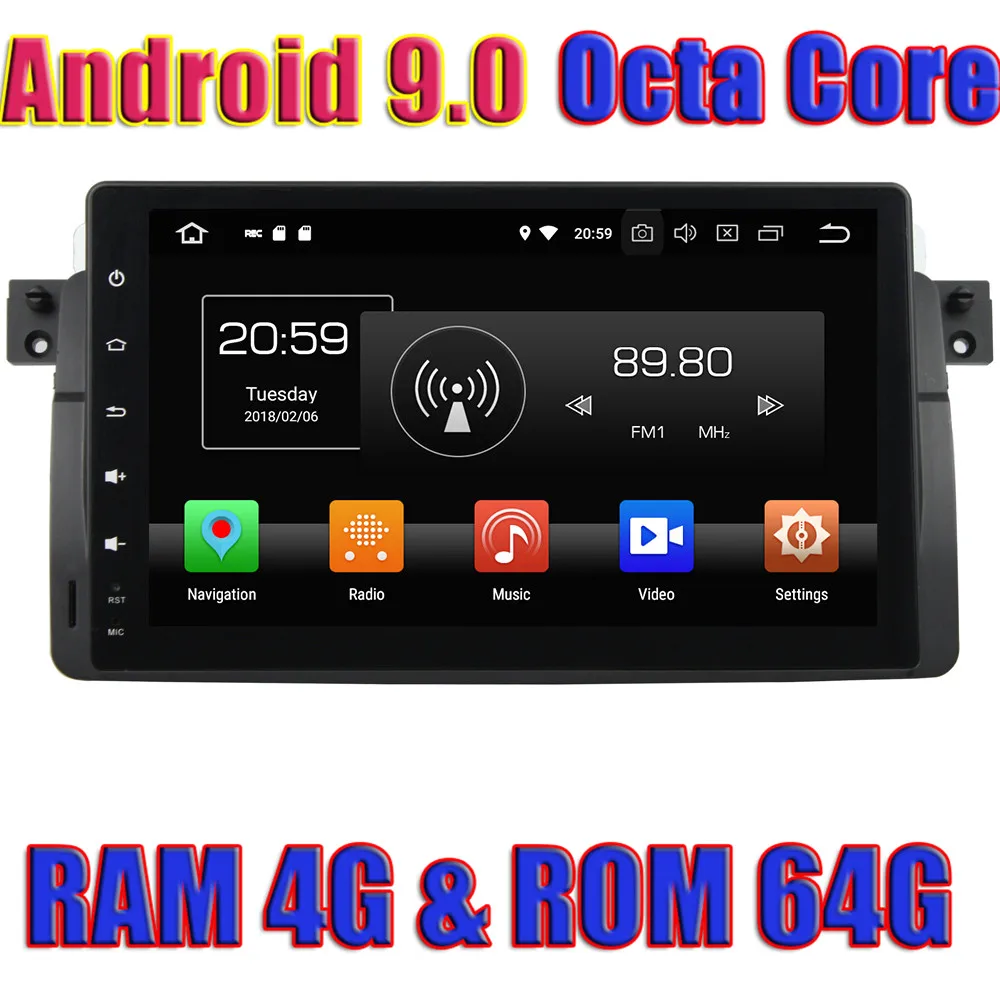 Wanuary Android 9,0 Автомобильный GPS навигатор для BMW E46 M3 (1998 1999 2000 2001 2002 2003 2004 2005) без DVD Восьмиядерный радио плеер
Wanuary Android 9,0 Автомобильный GPS навигатор для BMW E46 M3 (1998 1999 2000 2001 2002 2003 2004 2005) без DVD Восьмиядерный радио плеер