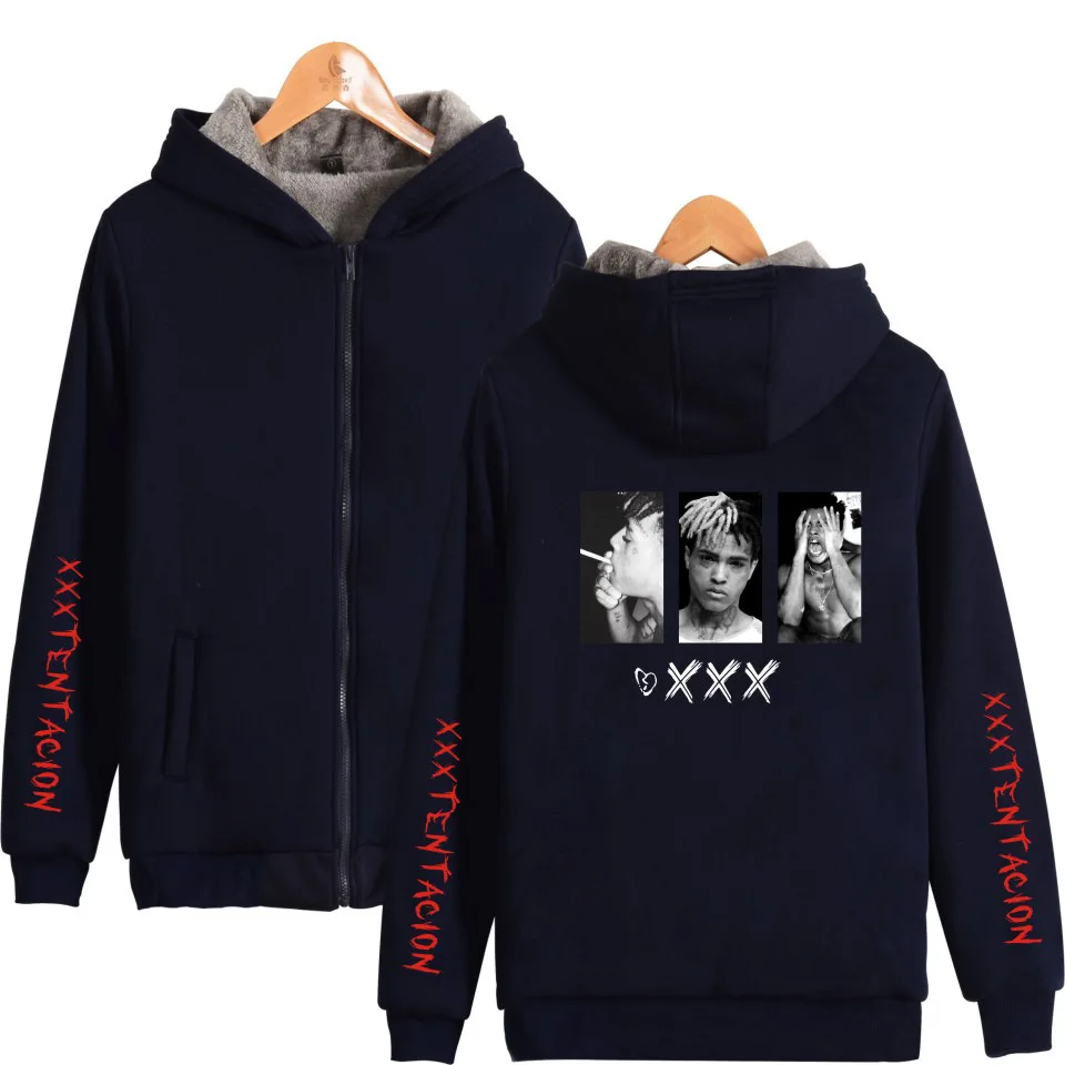 Nice New Fashion Rapper XXXTentacion Revenge Hoodie Wool Liner Men Winter Hoodies With Zipper Thick Warm Hip Hop Streetwear 6XL
Nice New Fashion Rapper XXXTentacion Revenge Hoodie Wool Liner Men Winter Hoodies With Zipper Thick Warm Hip Hop Streetwear 6XL
