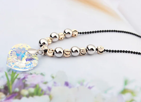 Elegant Crystal From Swarovski Love Heart Necklaces & Pendants Collier Femme Beads Chain For Women Couple Party Wedding Jewelry
Elegant Crystal From Swarovski Love Heart Necklaces & Pendants Collier Femme Beads Chain For Women Couple Party Wedding Jewelry