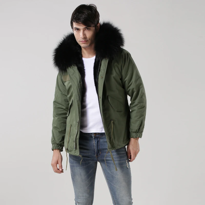 2018 fashionable design high quality men's army green parka with black faux fur and big raccoon fur hooded parka
2018 fashionable design high quality men's army green parka with black faux fur and big raccoon fur hooded parka