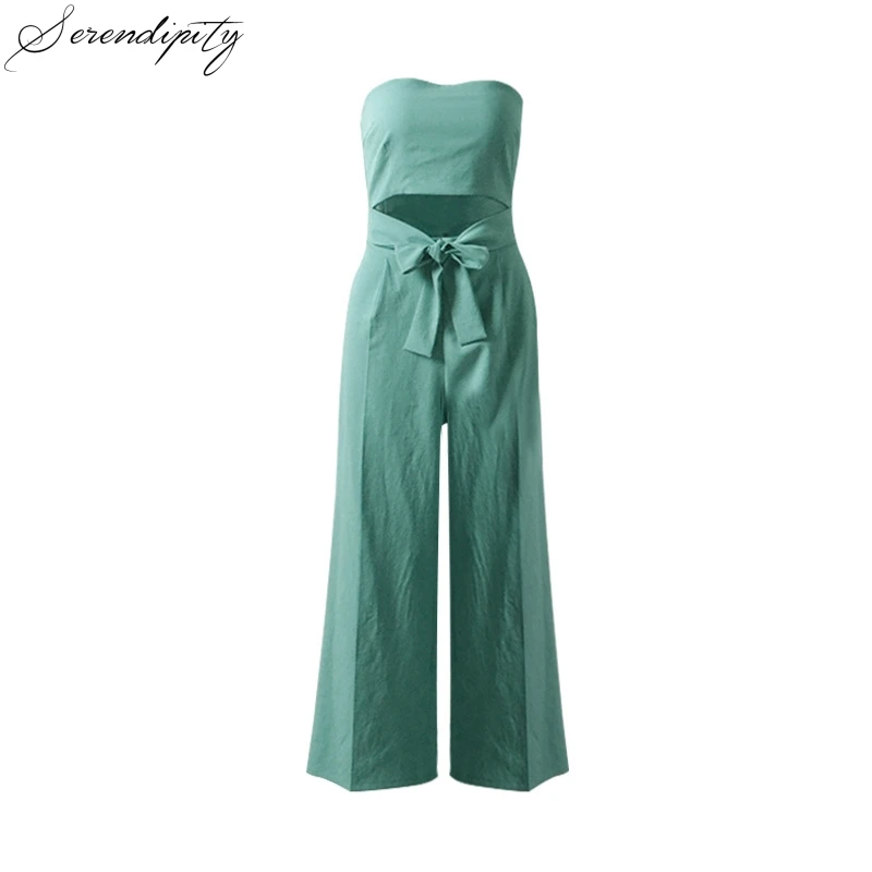SRD Off Shoulder Cotton Lace up Crop Women Long Jumpsuit Elegant Sleeveless Jumpsuits Rompers Sash Casual Wide-leg Overalls 2020
SRD Off Shoulder Cotton Lace up Crop Women Long Jumpsuit Elegant Sleeveless Jumpsuits Rompers Sash Casual Wide-leg Overalls 2020