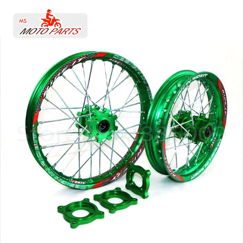 15mm Front 1.40-14" Rear 1.85-12" Alloy Wheel Rim with CNC Hub For KAYO HR-160cc TY150CC Dirt / Pit bike 12 14 inch Green wheel
15mm Front 1.40-14" Rear 1.85-12" Alloy Wheel Rim with CNC Hub For KAYO HR-160cc TY150CC Dirt / Pit bike 12 14 inch Green wheel