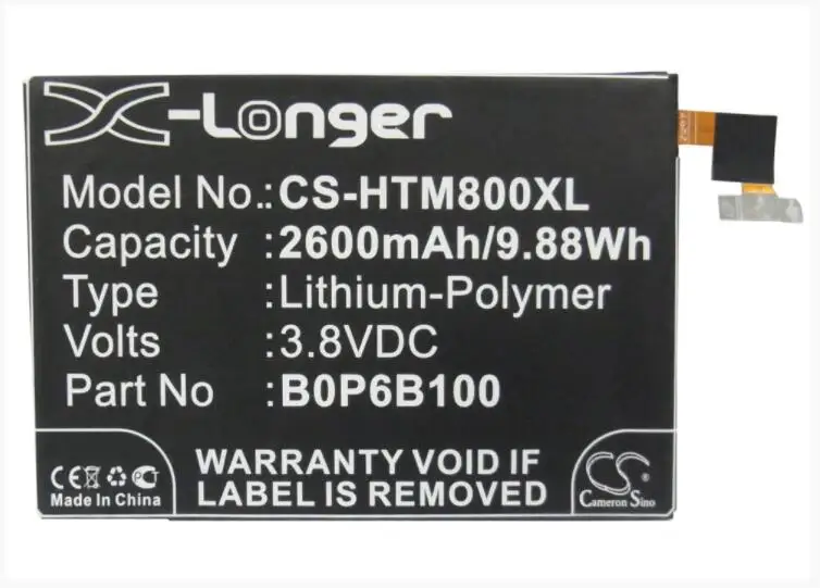 Cameron Sino 2600mAh battery for HTC 0P8B200 0PAJ5 0PAJ500 E8 M8 Ace EYE M8D M8SD M8ST M8SW M8T M8W M8x One M8Et Eye 4G
Cameron Sino 2600mAh battery for HTC 0P8B200 0PAJ5 0PAJ500 E8 M8 Ace EYE M8D M8SD M8ST M8SW M8T M8W M8x One M8Et Eye 4G